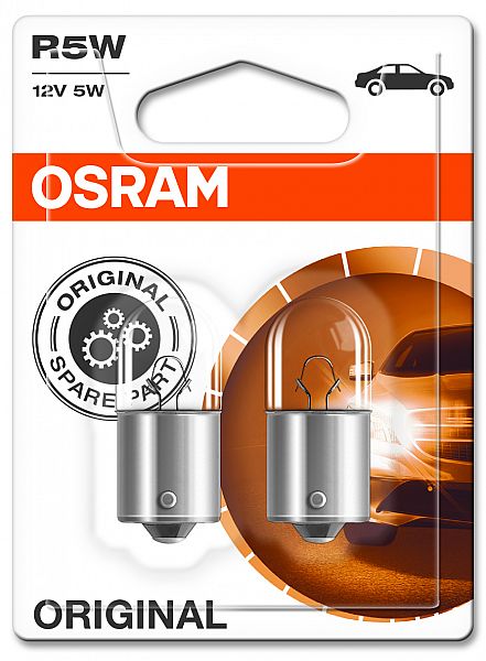 12V BA15S PIRN 5W R5W ORIGINAL BLISTER 2TK OSRAM