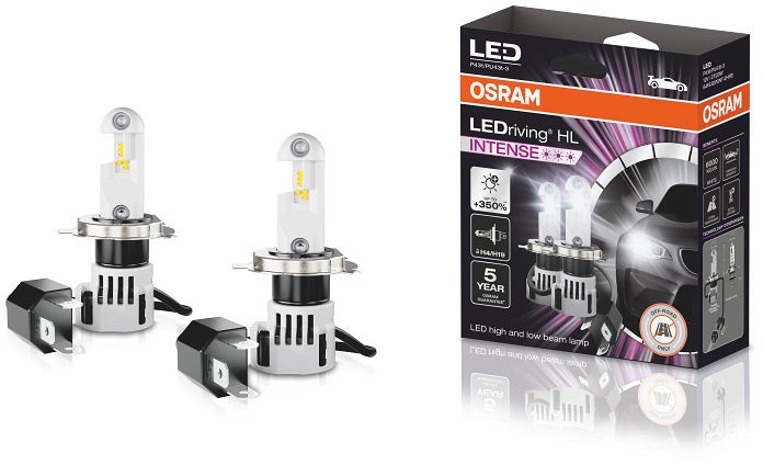 12V H4 / H19 LED PIRN +350% 25 / 21W 1900 / 1350LM 2TK OSRAM