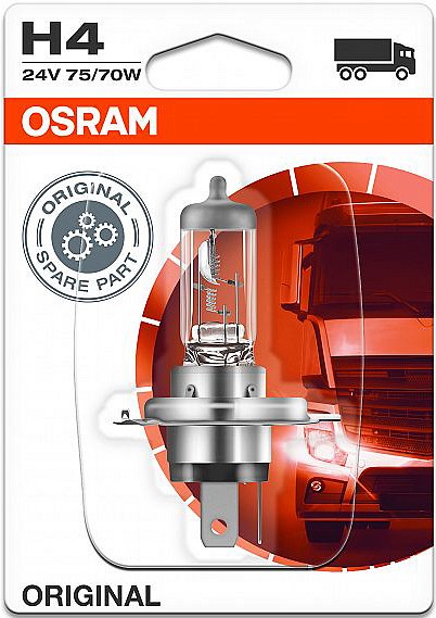 24V H4 PIRN 75 / 70W P43T ORIGINAL BLISTER 1TK OSRAM