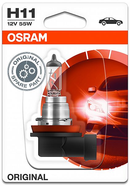 12V H11 PIRN 55W PGJ19-2 ORIGINAL BLISTER 1TK OSRAM