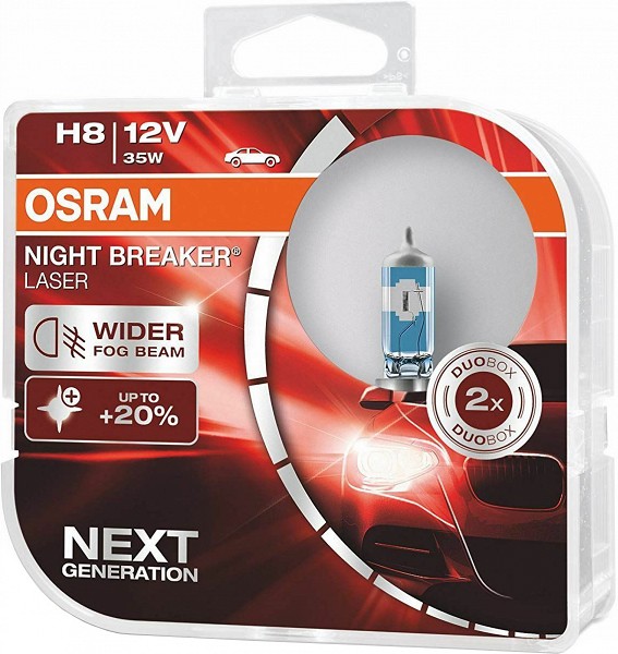 12V H8 PIRN 35W PGJ19-1 NIGHT BREAKER LASER +150% HCB 2TK OSRAM