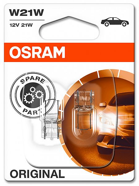 12V T20 PIRN 21W W3X16D W21W ORIGINAL BLISTER 2TK OSRAM