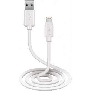 LAADIMISJUHE 1.0M LIGHTNING / APPLE - USB VALGE SBS